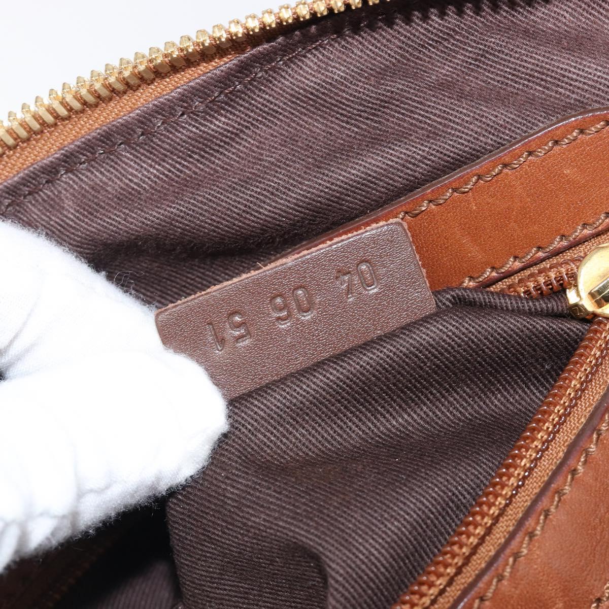 Chloe Kerala Hand Bag Leather Brown Gold Auth 206098V