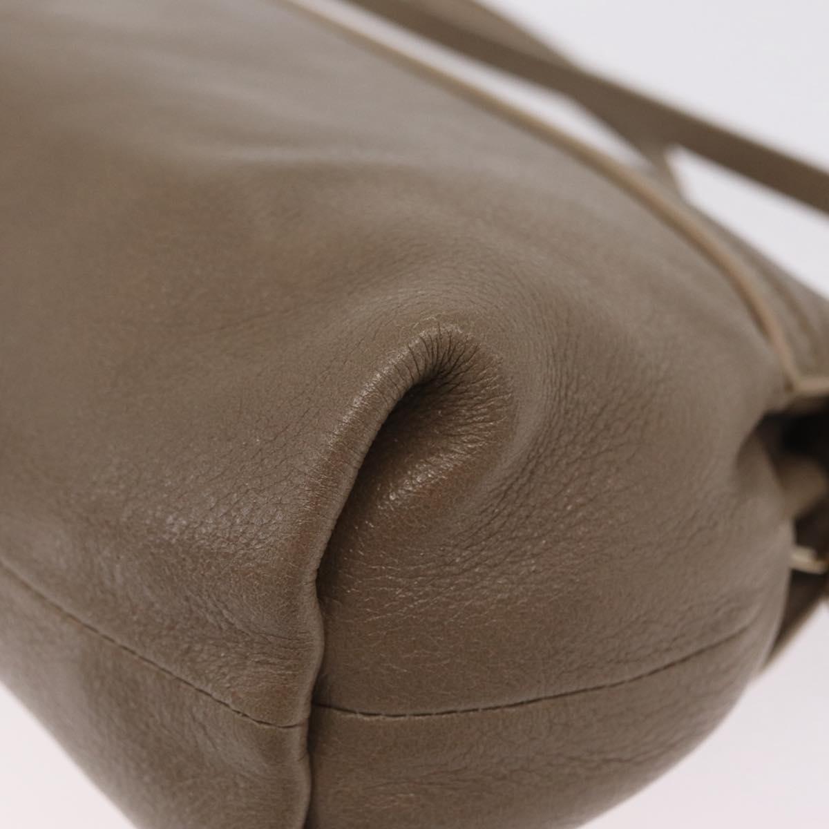 Chloe Lily Shoulder Bag Leather 2way Beige Gold Auth 206105A