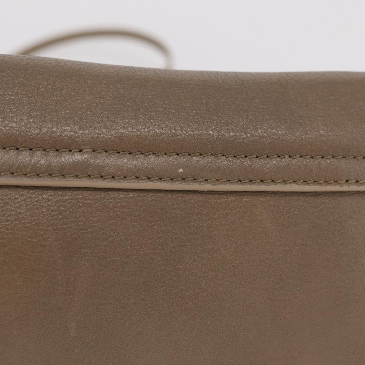 Chloe Lily Shoulder Bag Leather 2way Beige Gold Auth 206105A