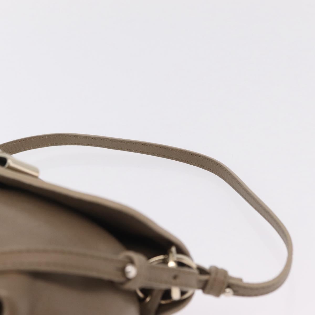 Chloe Lily Shoulder Bag Leather 2way Beige Gold Auth 206105A