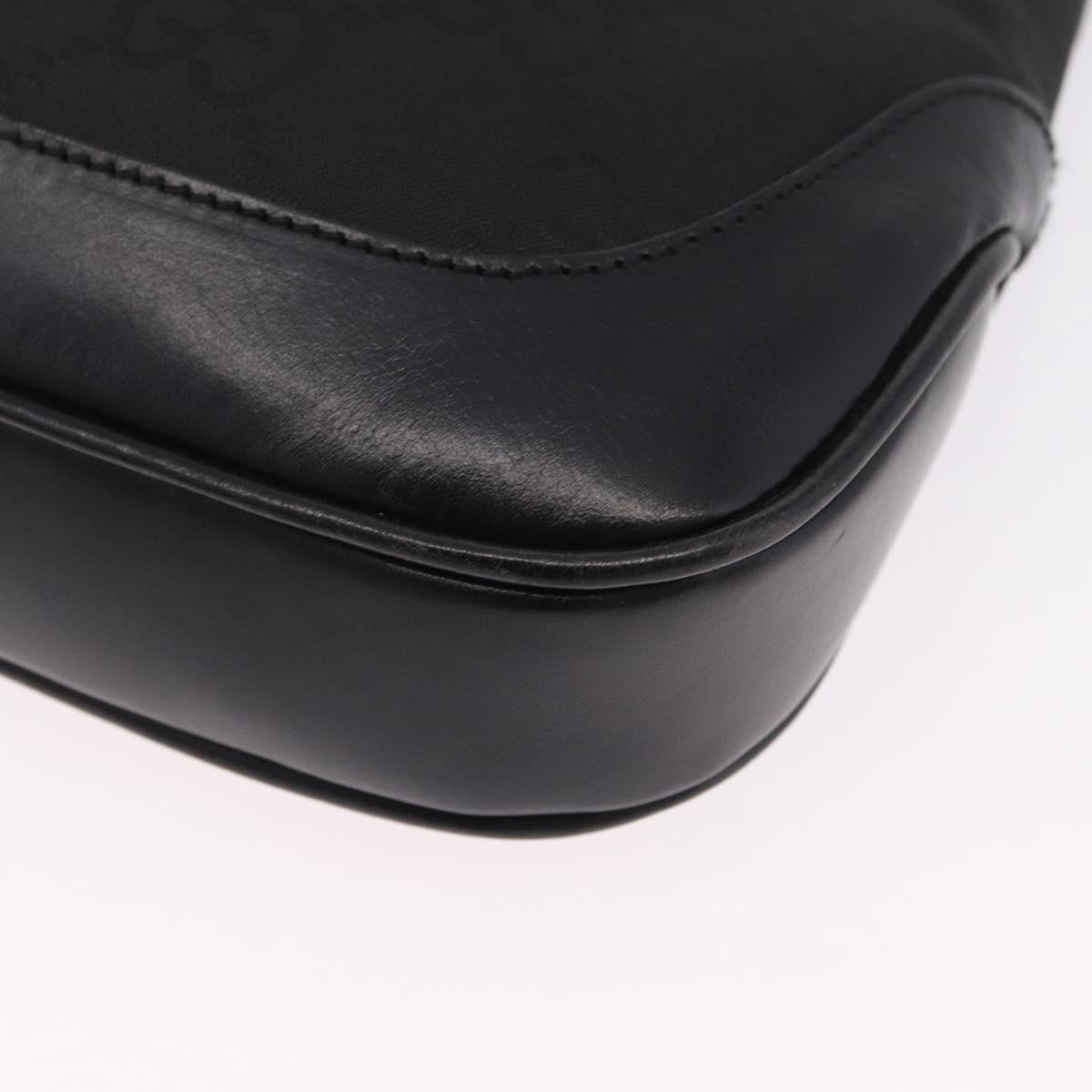 GUCCI Jackie Shoulder Bag GG Canvas Black Silver 001 3735 Auth 206114V