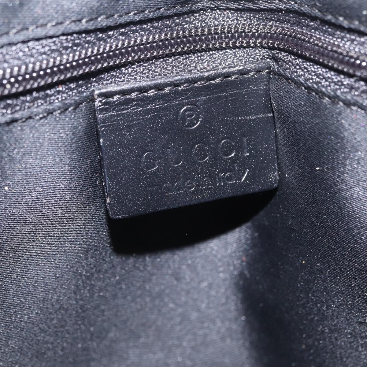 GUCCI Jackie Shoulder Bag GG Canvas Black Silver 001 3735 Auth 206114V