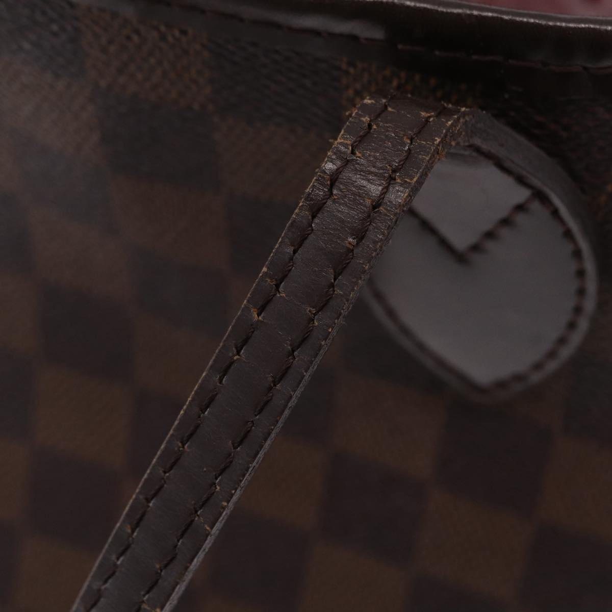 LOUIS VUITTON Damier Ebene Neverfull PM Tote Bag N51109 LV Auth 206118