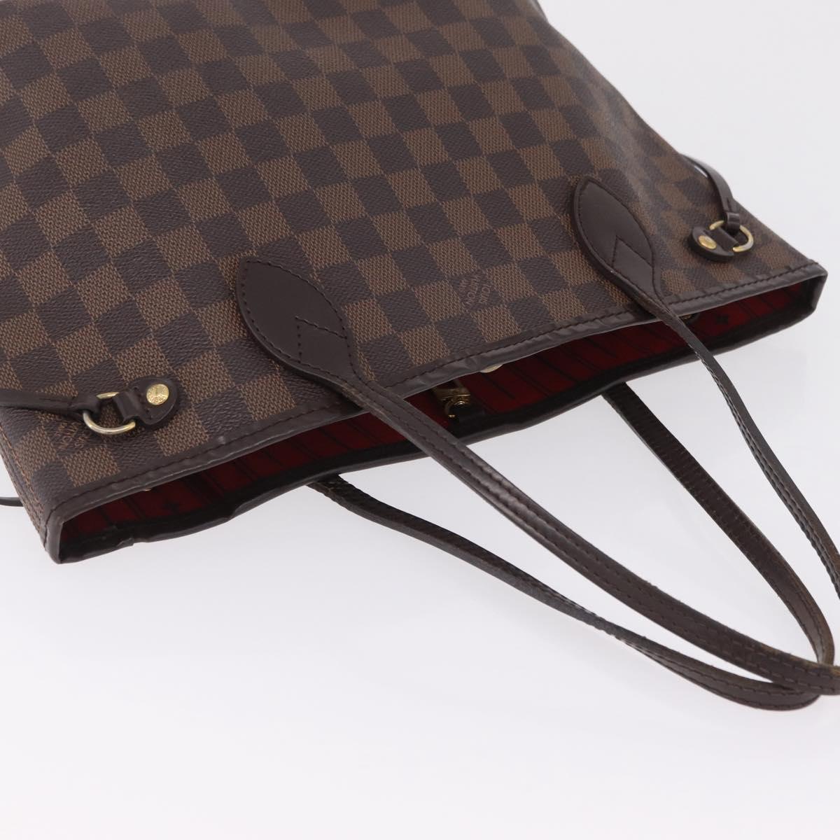 LOUIS VUITTON Damier Ebene Neverfull PM Tote Bag N51109 LV Auth 206118