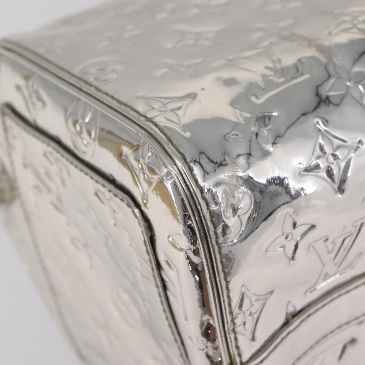 LOUIS VUITTON Monogram Miroir Speedy 30 Bag Silver Argent M95786 Auth 206125SAV