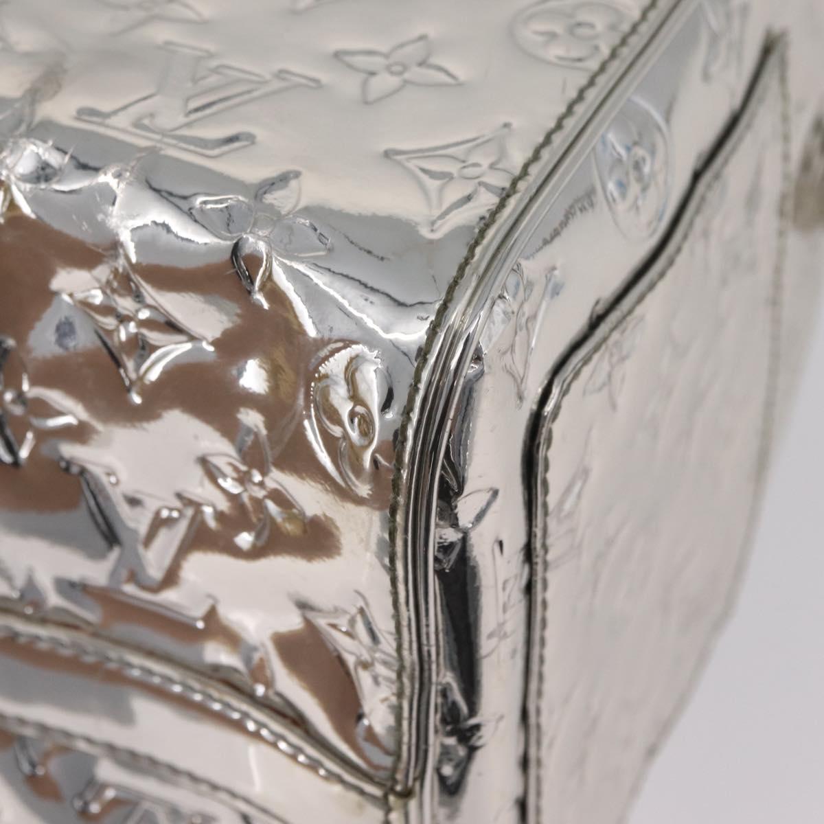 LOUIS VUITTON Monogram Miroir Speedy 30 Bag Silver Argent M95786 Auth 206125SAV