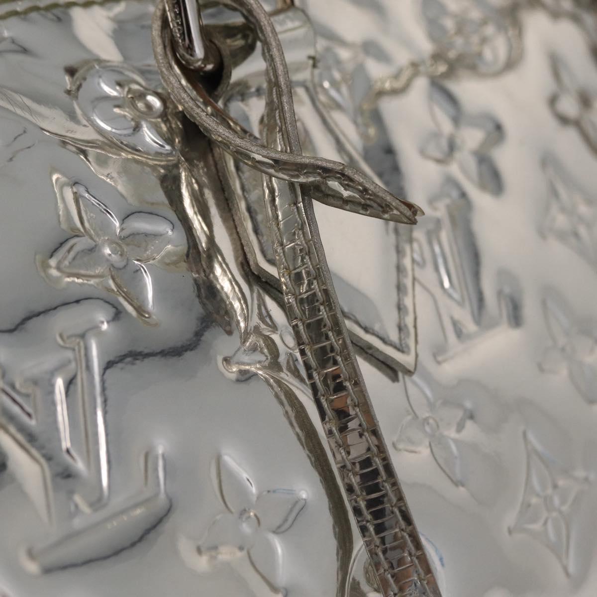 LOUIS VUITTON Monogram Miroir Speedy 30 Bag Silver Argent M95786 Auth 206125SAV