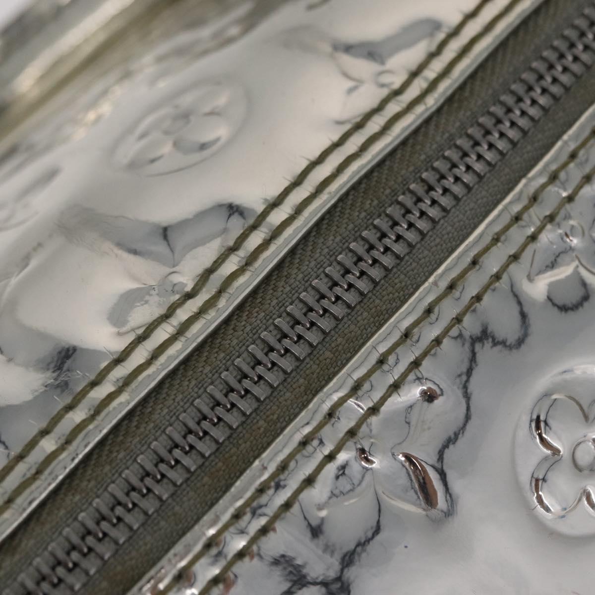 LOUIS VUITTON Monogram Miroir Speedy 30 Bag Silver Argent M95786 Auth 206125SAV