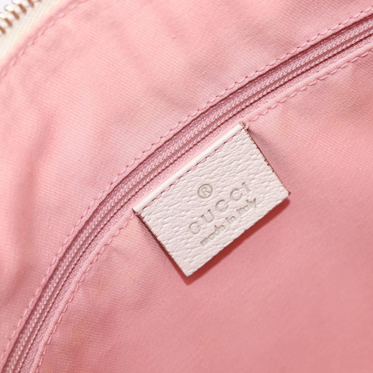 GUCCI GG Canvas Abbey Shoulder Bag Pink Gold 146244 Auth 206129V