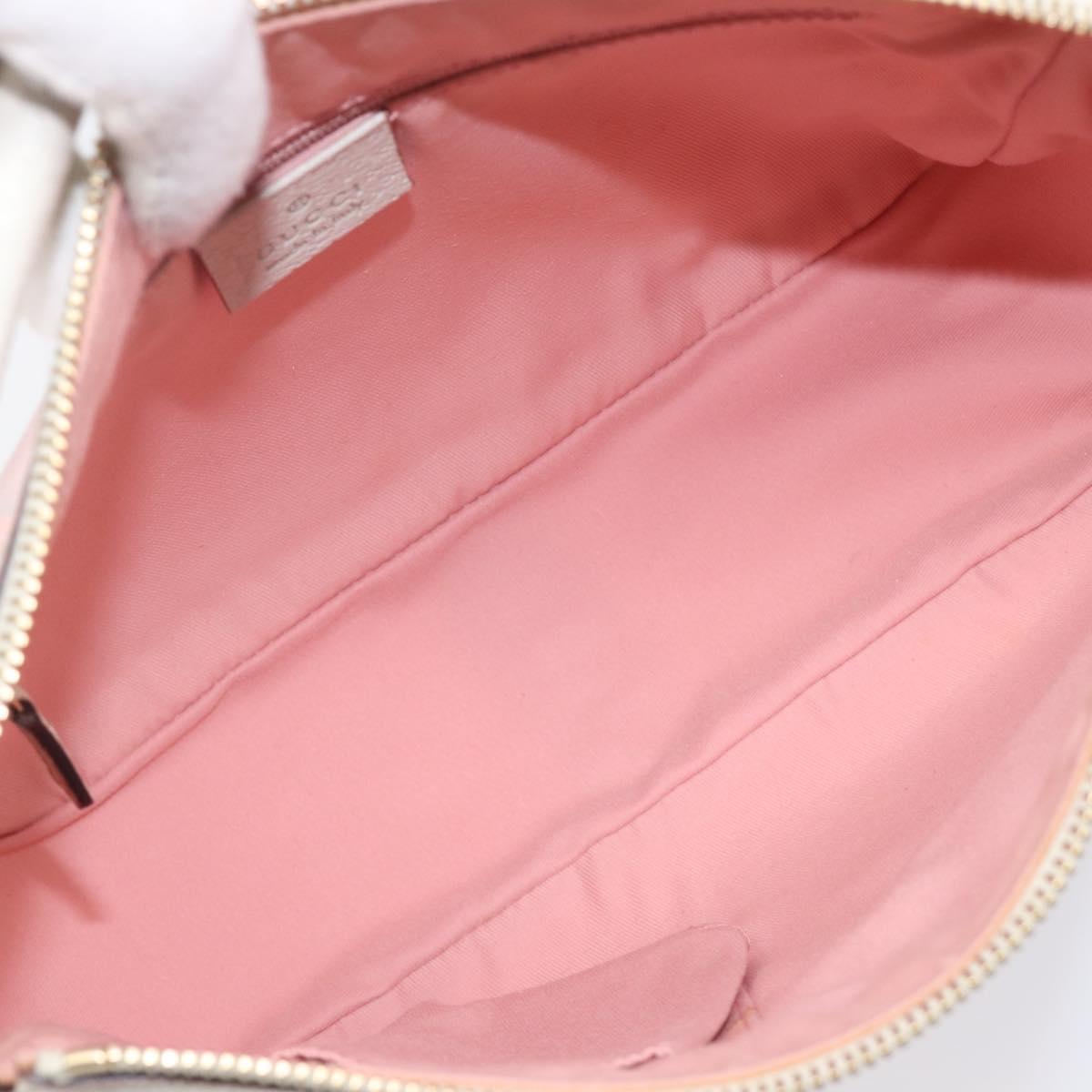 GUCCI GG Canvas Abbey Shoulder Bag Pink Gold 146244 Auth 206129V
