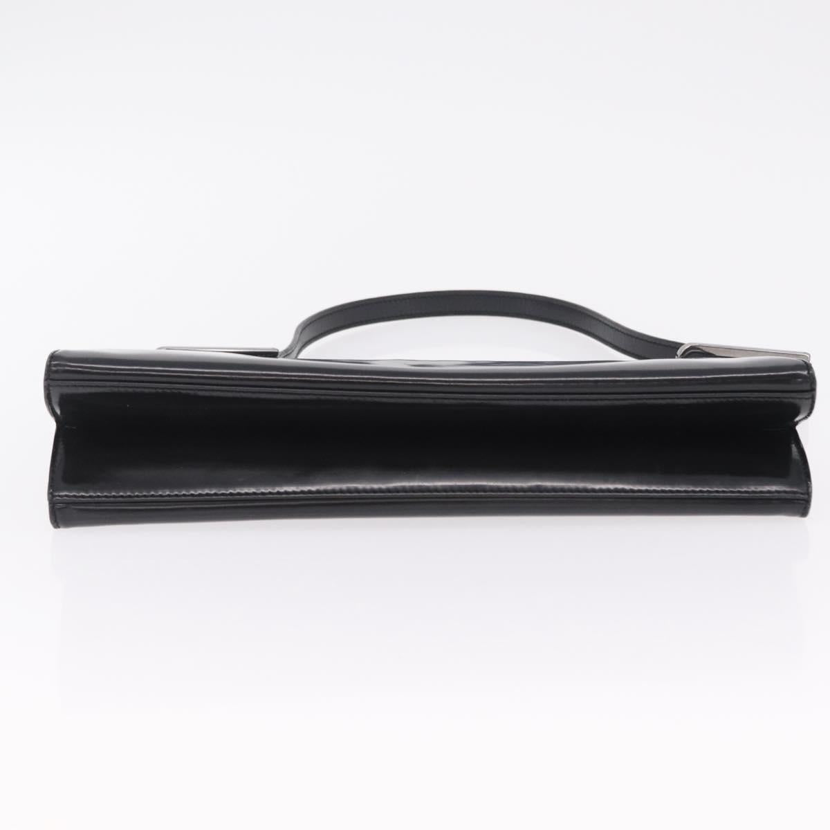 GUCCI Shoulder Bag Patent leather Brown Silver 001 3034 1705 Auth 206134