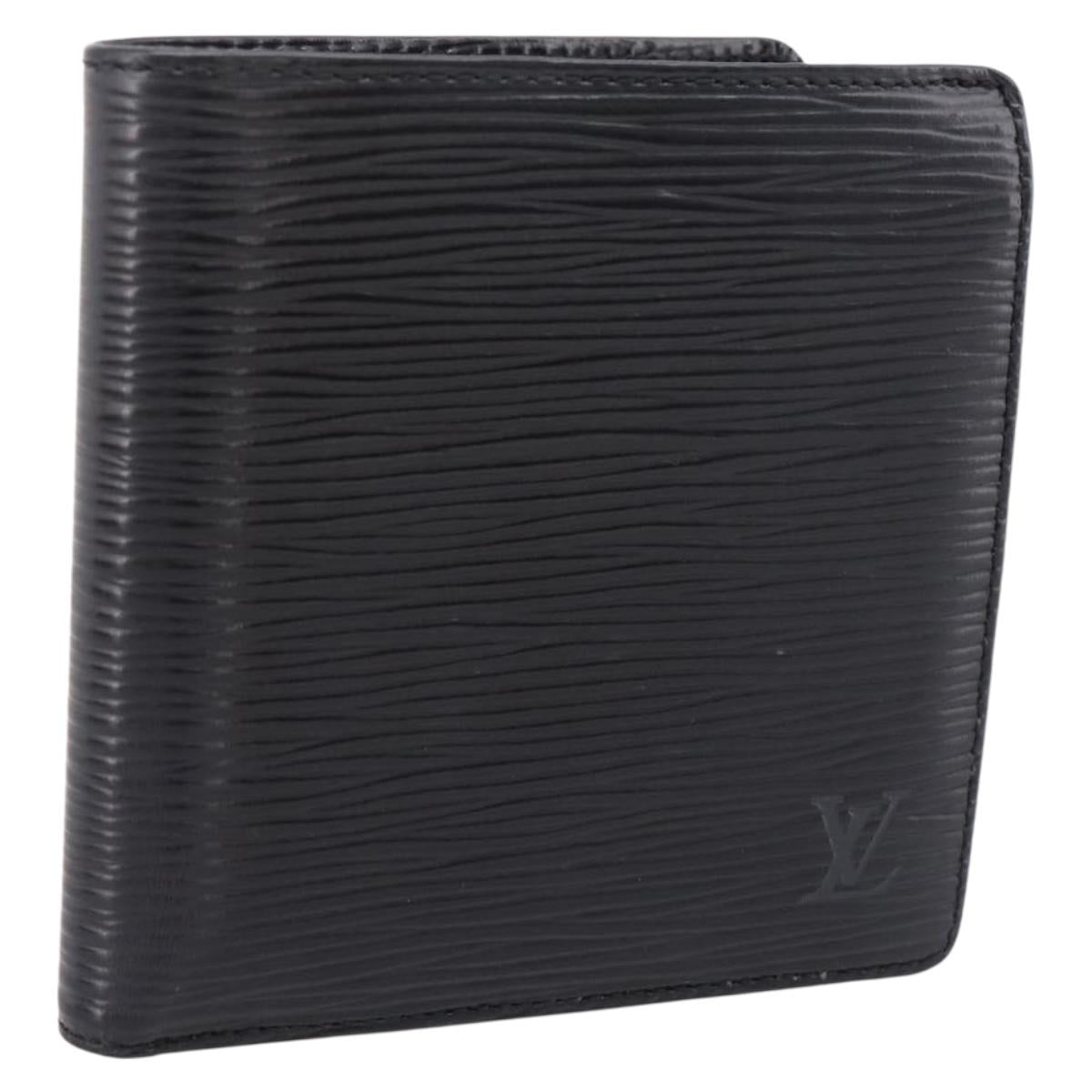 LOUIS VUITTON Epi Portefeuille Marco Bifold Wallet Black M63652 LV Auth 206143V