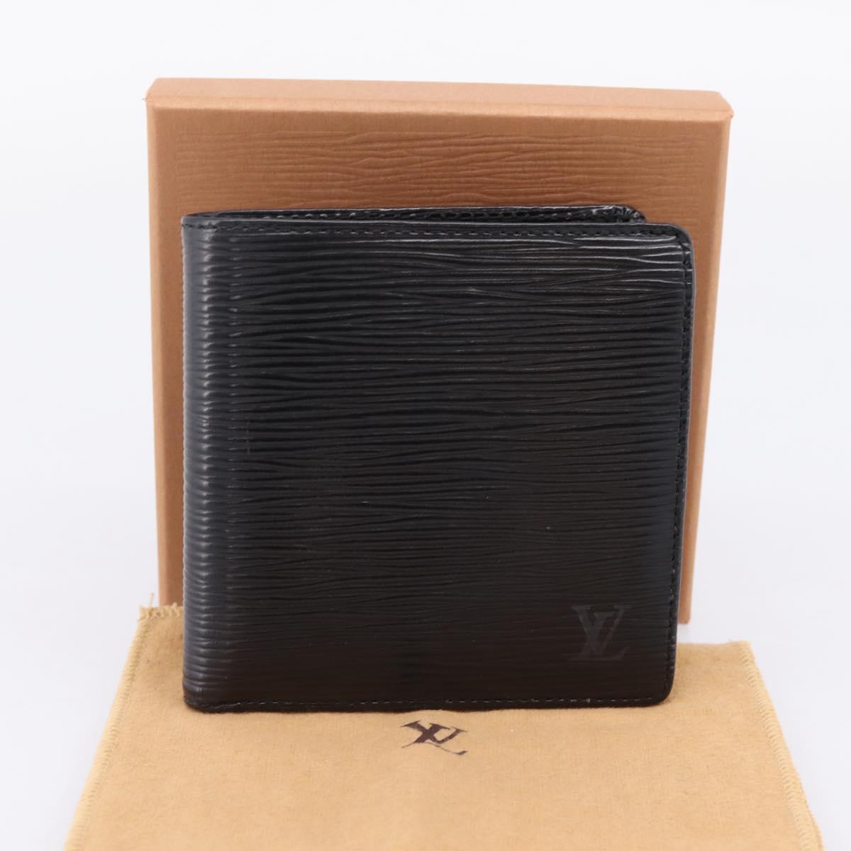 LOUIS VUITTON Epi Portefeuille Marco Bifold Wallet Black M63652 LV Auth 206143V