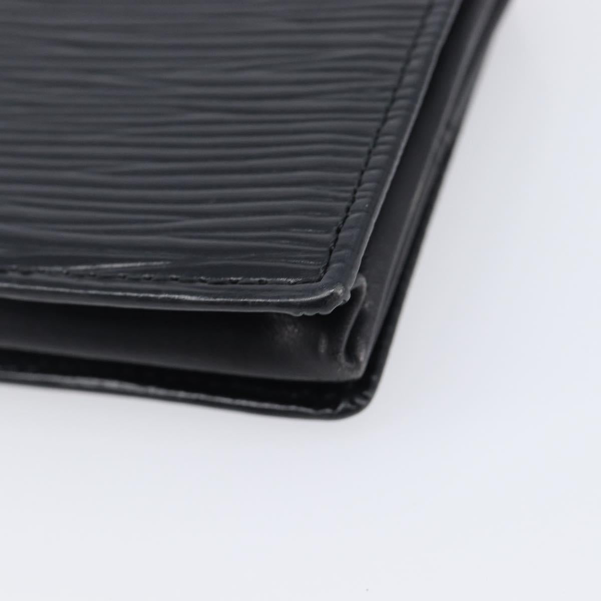 LOUIS VUITTON Epi Porte Monnaie Boite Coin Purse Black M63692 LV Auth 206145A