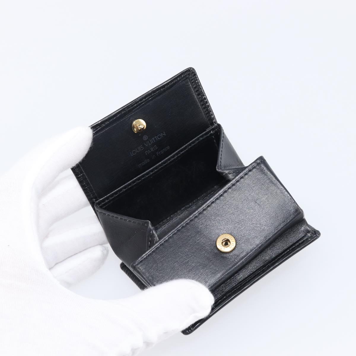 LOUIS VUITTON Epi Porte Monnaie Boite Coin Purse Black M63692 LV Auth 206145A