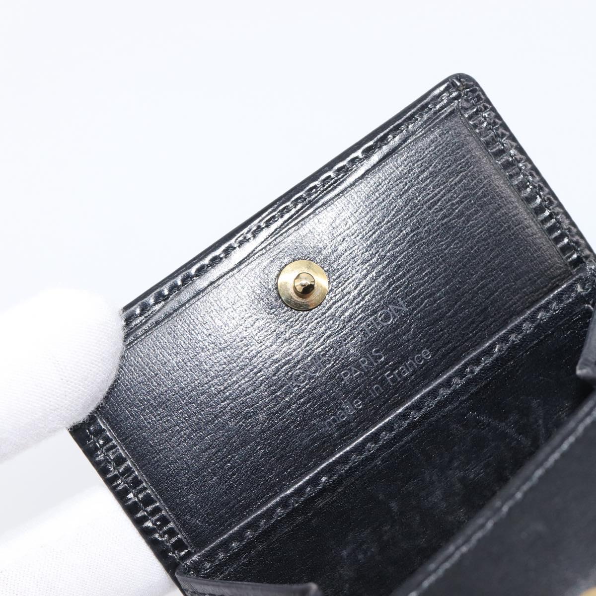 LOUIS VUITTON Epi Porte Monnaie Boite Coin Purse Black M63692 LV Auth 206145A