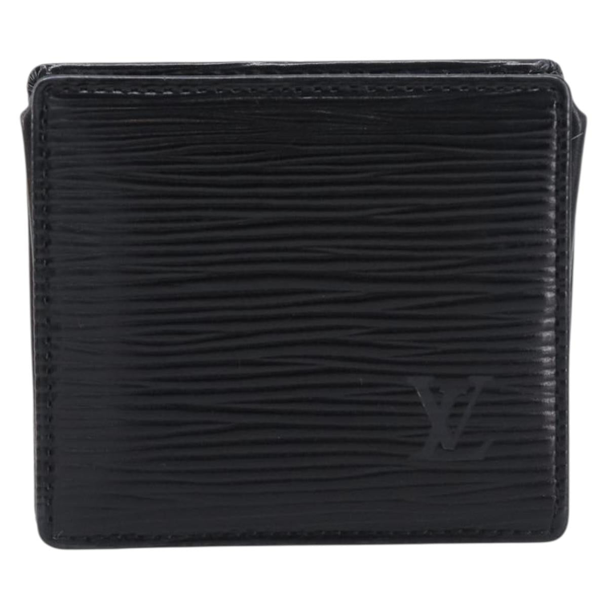 LOUIS VUITTON Epi Porte Monnaie Boite Coin Purse Black M63692 LV Auth 206145A