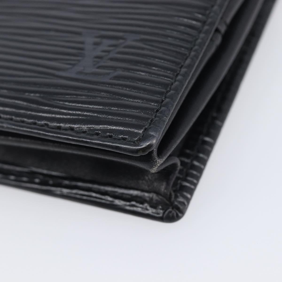 LOUIS VUITTON Epi Porte Monnaie Boite Coin Purse Black M63692 LV Auth 206145A