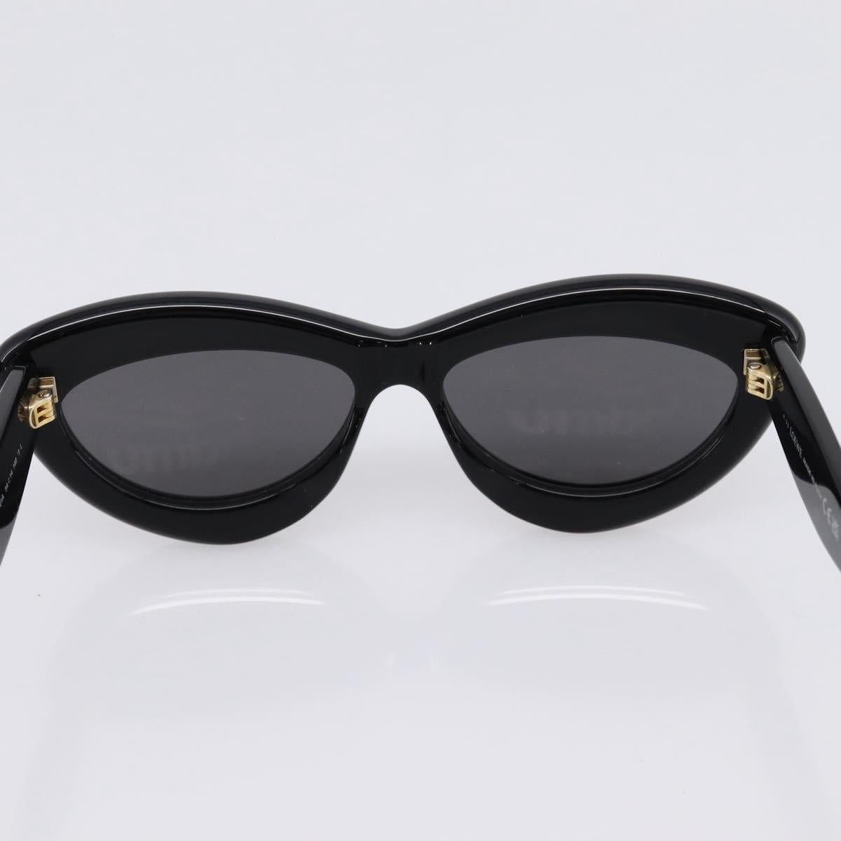 LOEWE Sunglasses Plastic Black Gold Auth 206150V