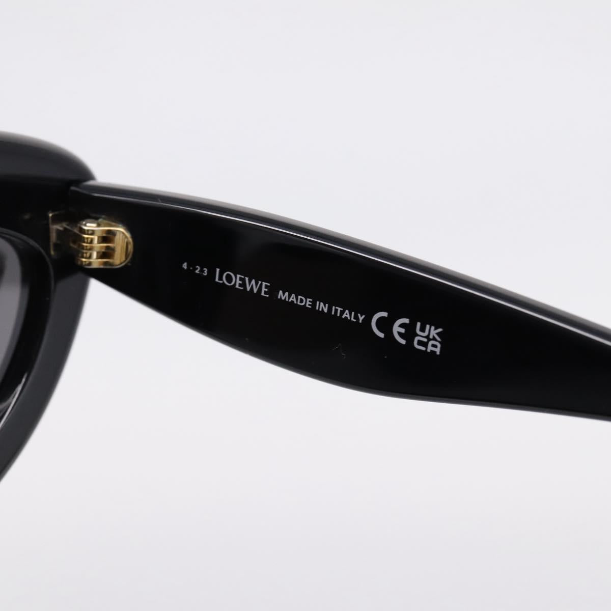 LOEWE Sunglasses Plastic Black Gold Auth 206150V