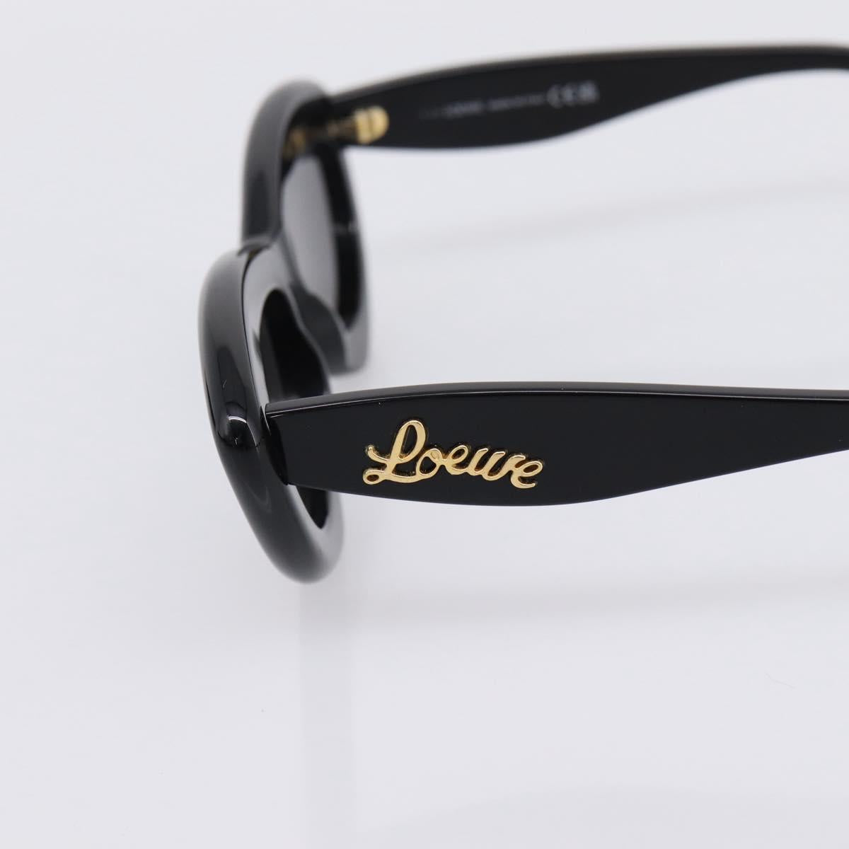 LOEWE Sunglasses Plastic Black Gold Auth 206150V