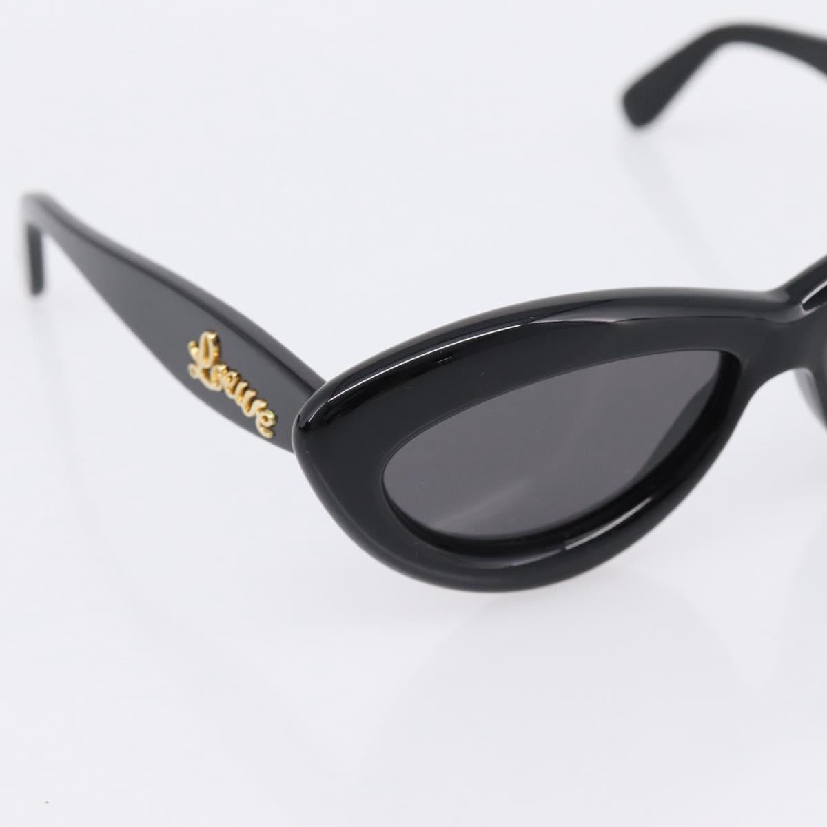 LOEWE Sunglasses Plastic Black Gold Auth 206150V
