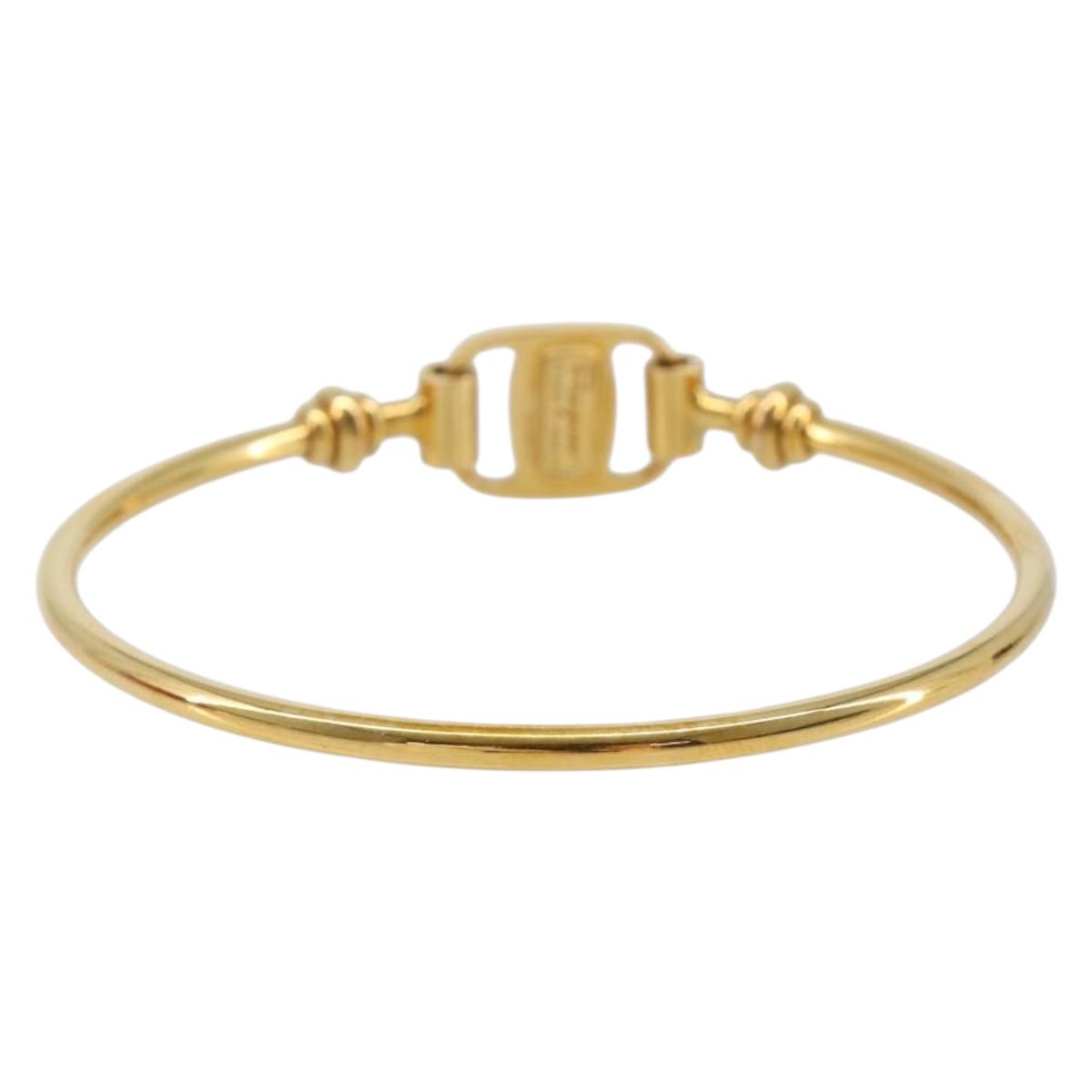 Salvatore Ferragamo Vala Bracelet Metal Gold Tone Auth 206151V