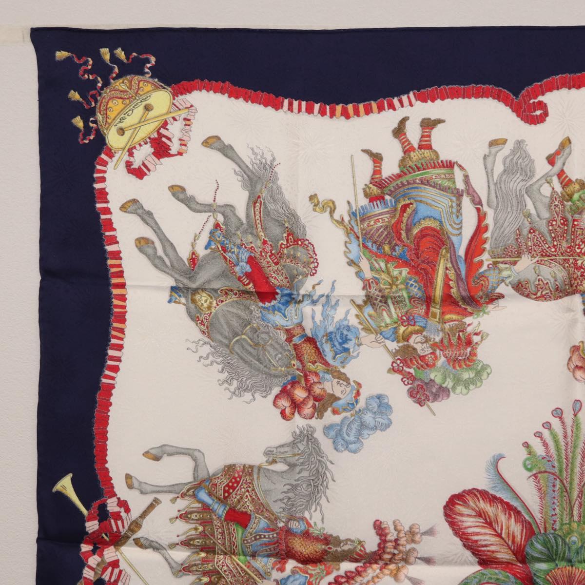 HERMES Carre 90 Scarf Silk Navy Auth 206154M