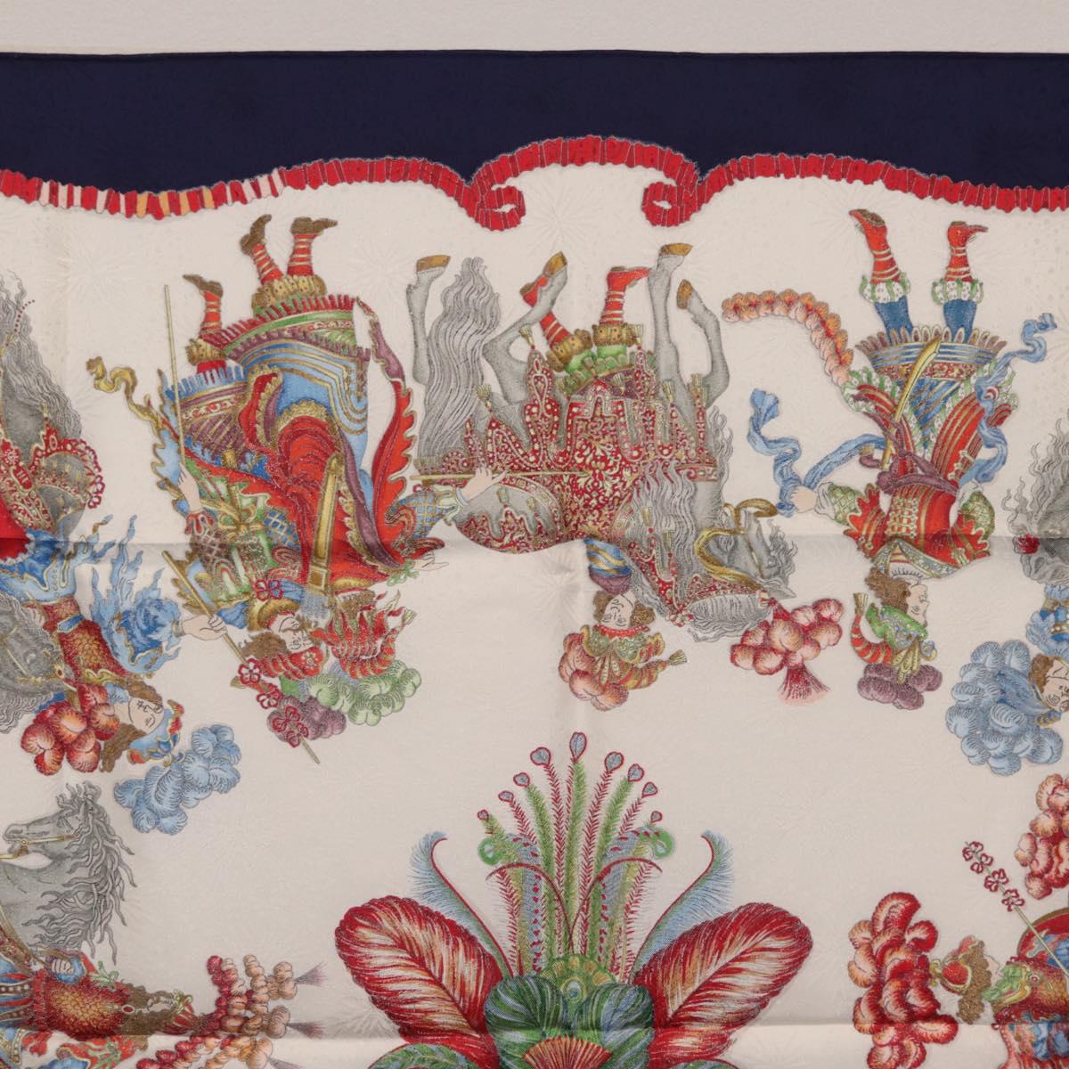 HERMES Carre 90 Scarf Silk Navy Auth 206154M