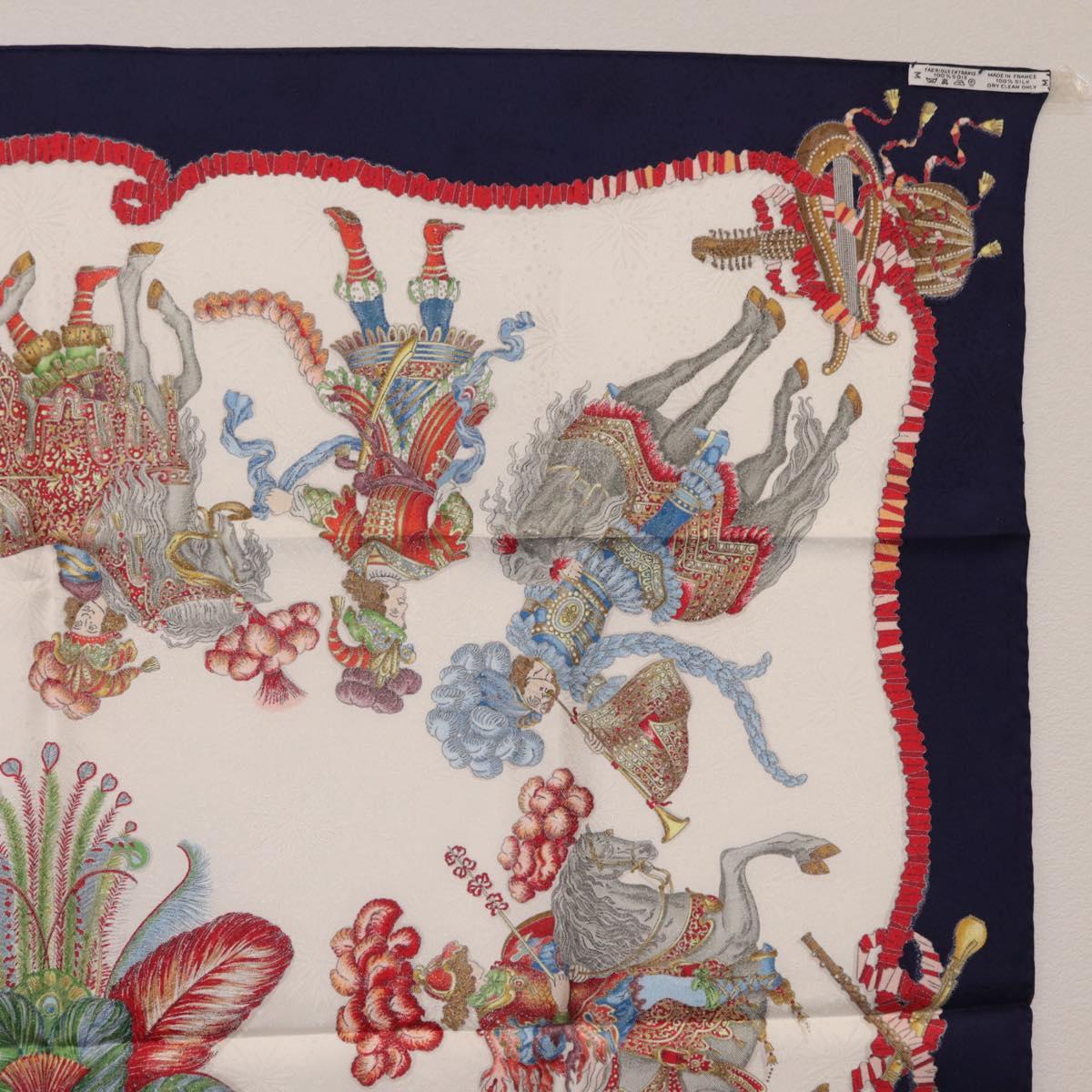 HERMES Carre 90 Scarf Silk Navy Auth 206154M