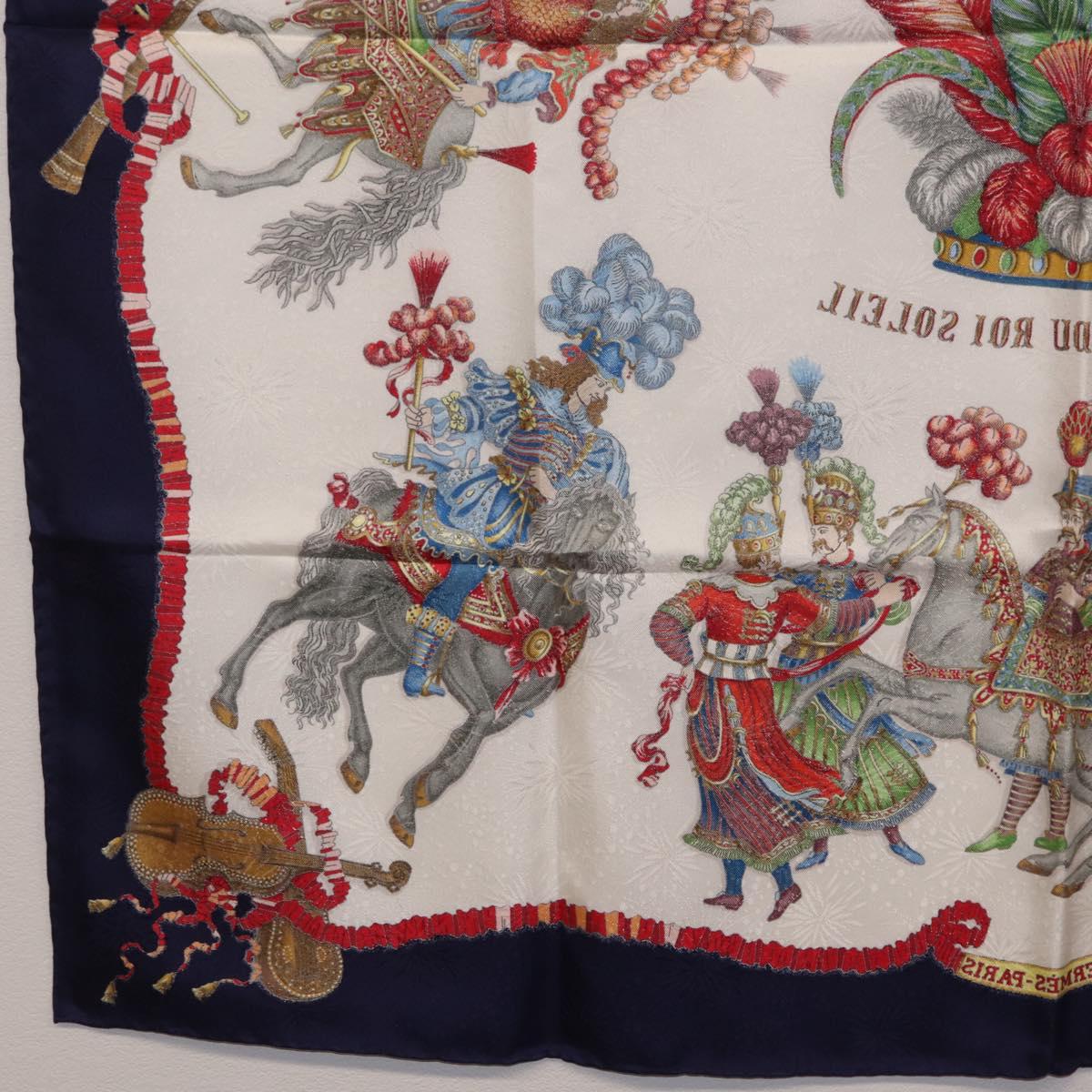 HERMES Carre 90 Scarf Silk Navy Auth 206154M