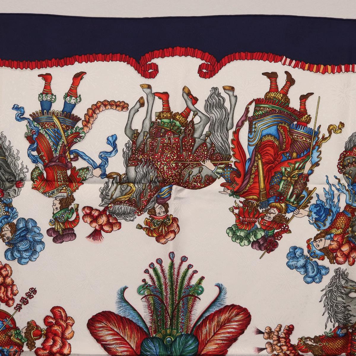 HERMES Carre 90 Scarf Silk Navy Auth 206154M