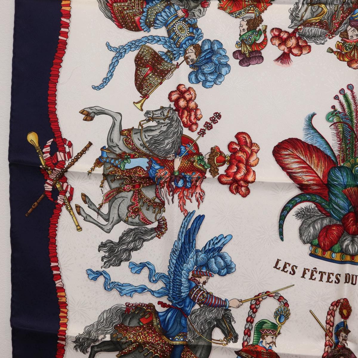HERMES Carre 90 Scarf Silk Navy Auth 206154M