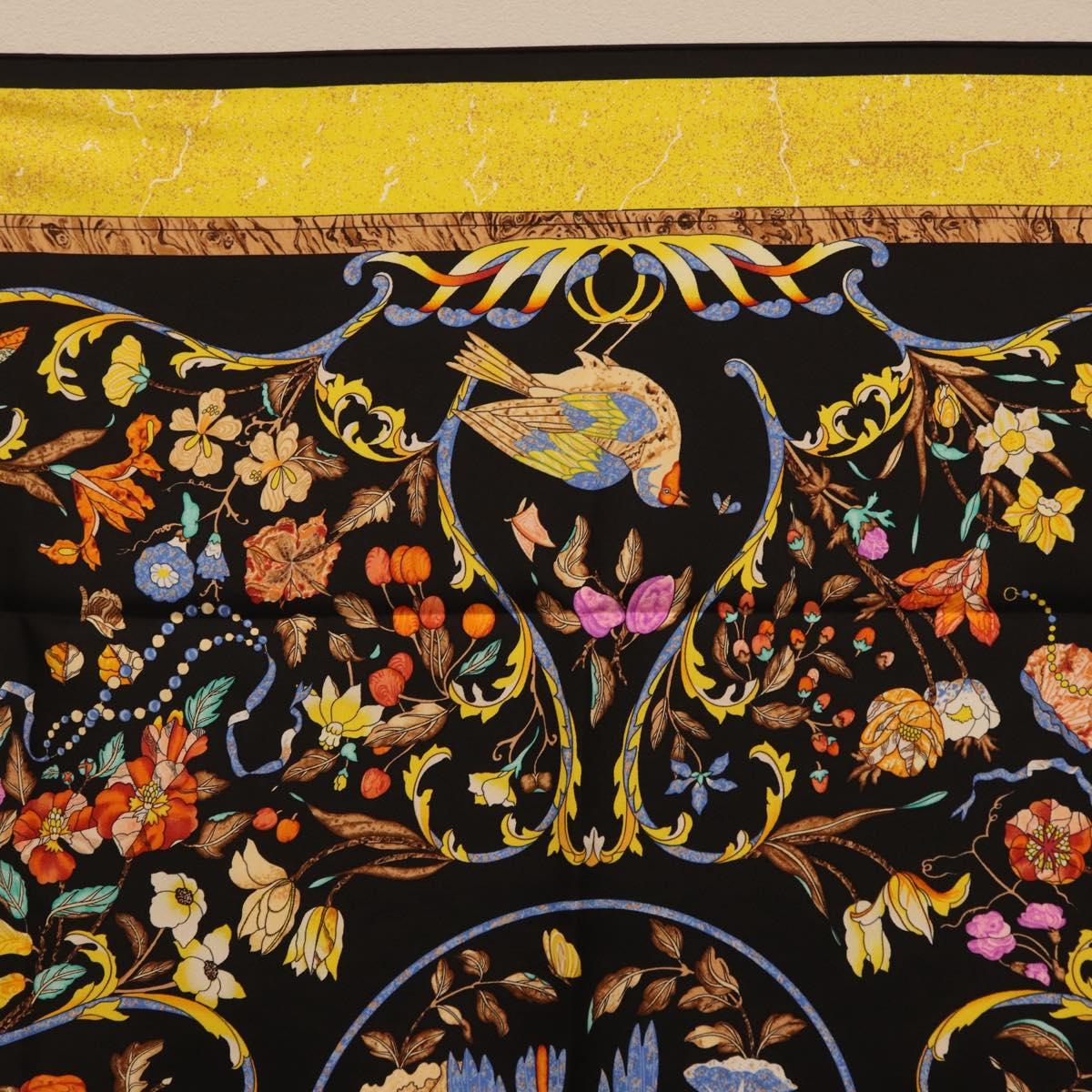 HERMES Carre 90 Scarf Silk Black Auth 206155M