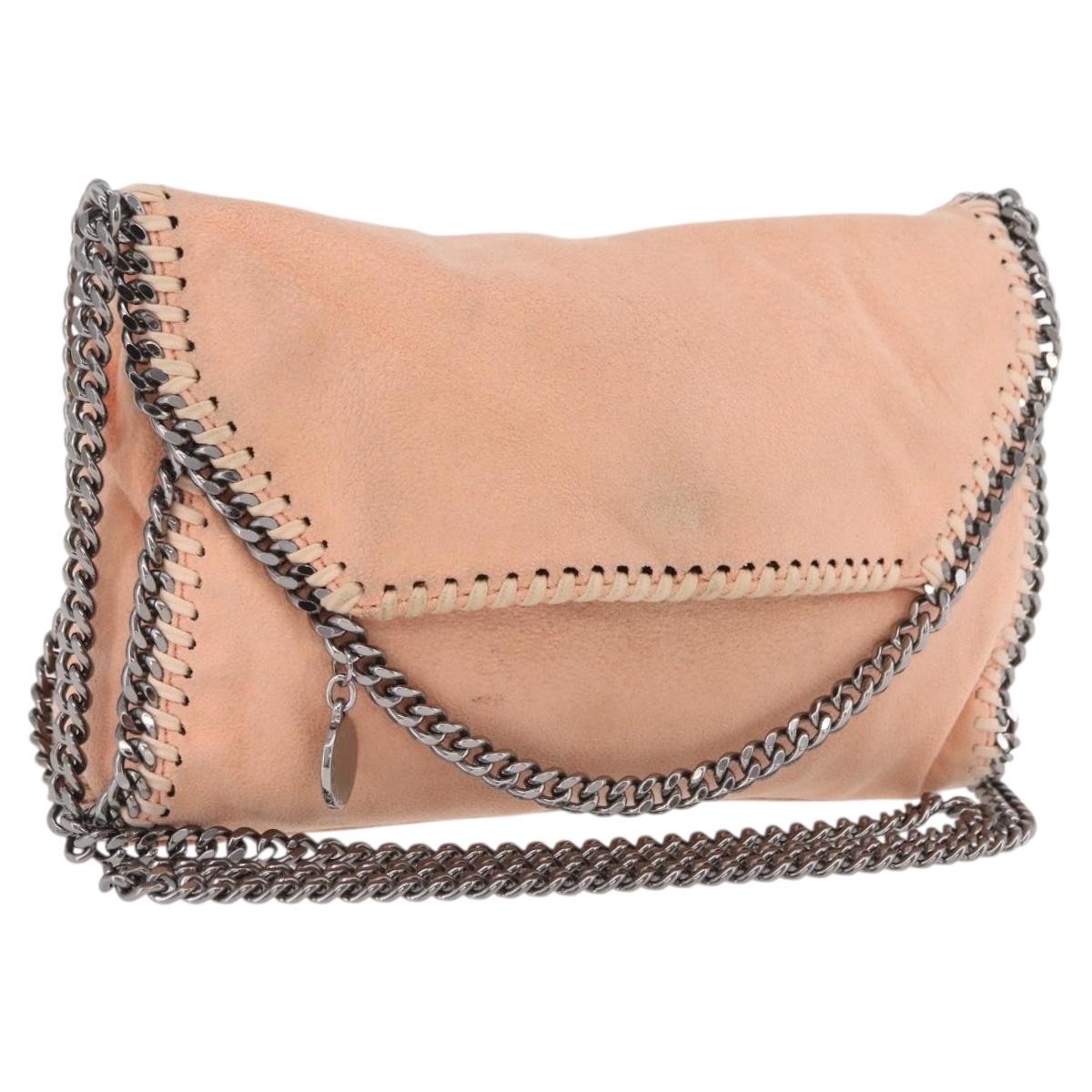Stella McCartney Falabella Chain Bag Polyester Orange Silver 364519 Auth 206228