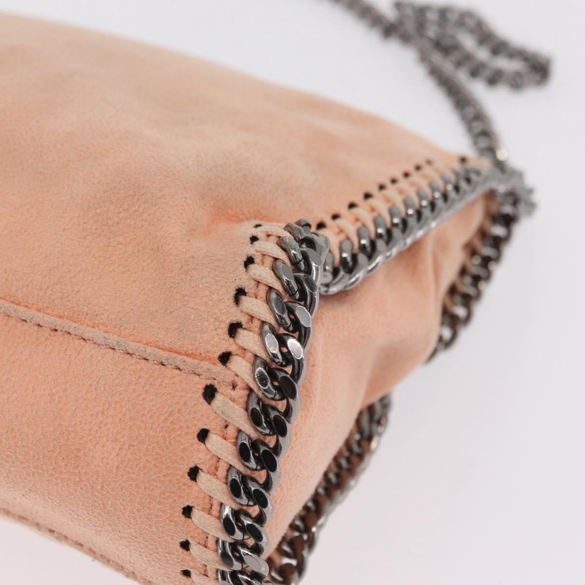 Stella McCartney Falabella Chain Bag Polyester Orange Silver 364519 Auth 206228