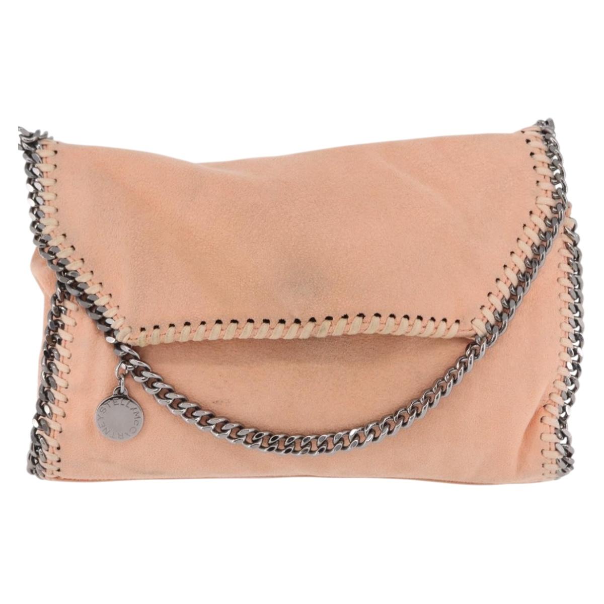Stella McCartney Falabella Chain Bag Polyester Orange Silver 364519 Auth 206228