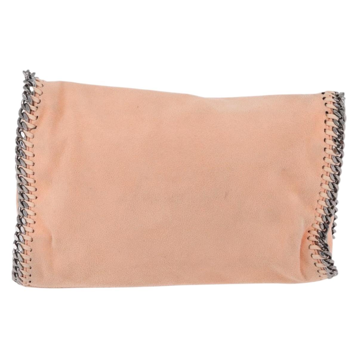 Stella McCartney Falabella Chain Bag Polyester Orange Silver 364519 Auth 206228