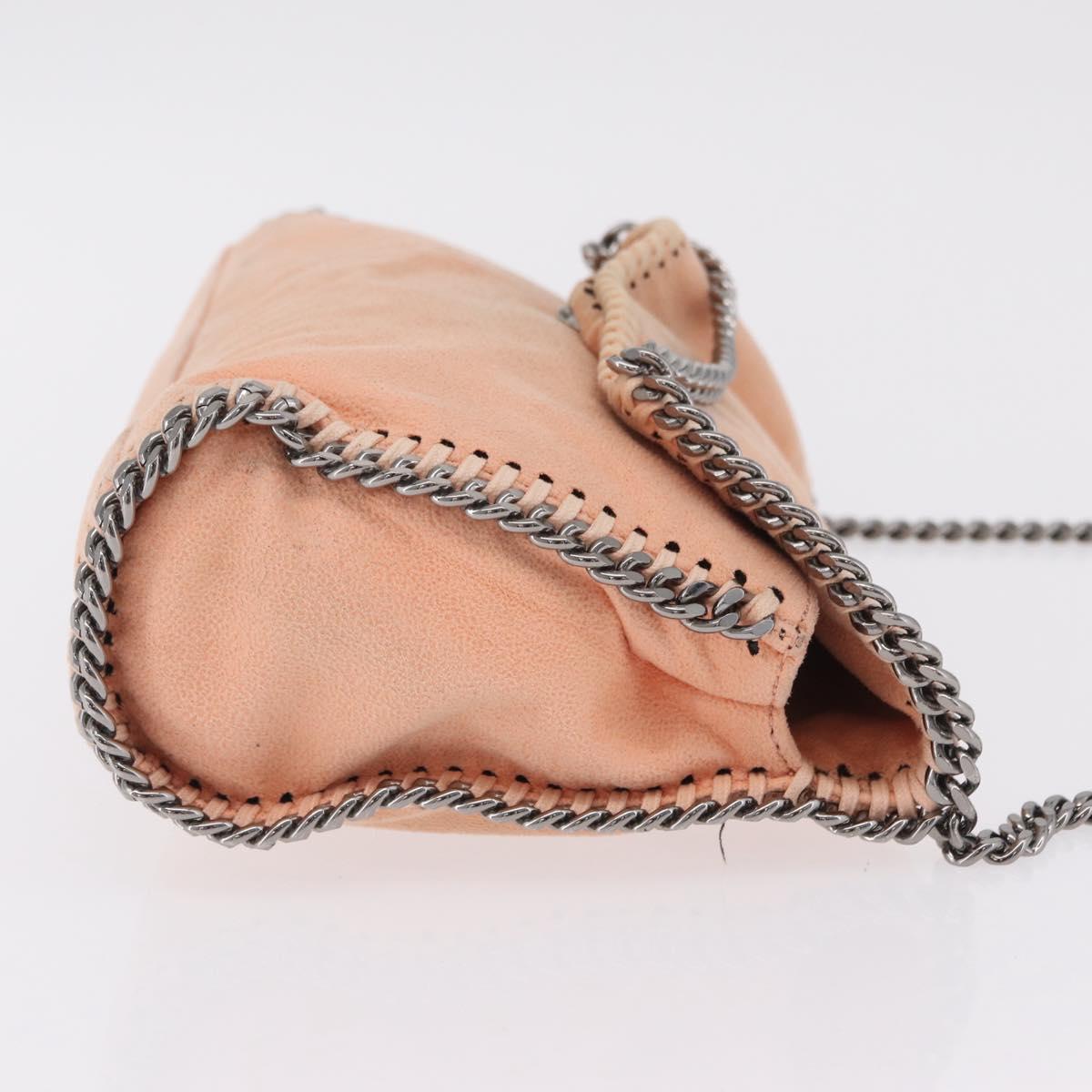 Stella McCartney Falabella Chain Bag Polyester Orange Silver 364519 Auth 206228