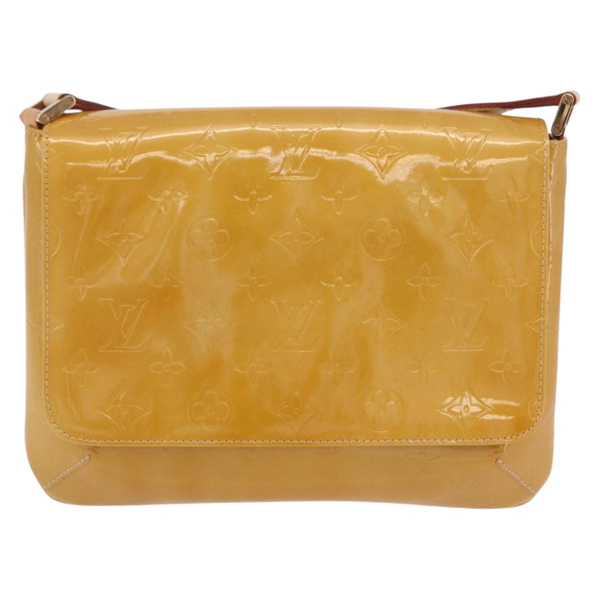 LOUIS VUITTON Monogram Vernis Thompson Street Bag Beige M91301 LV Auth 206229A