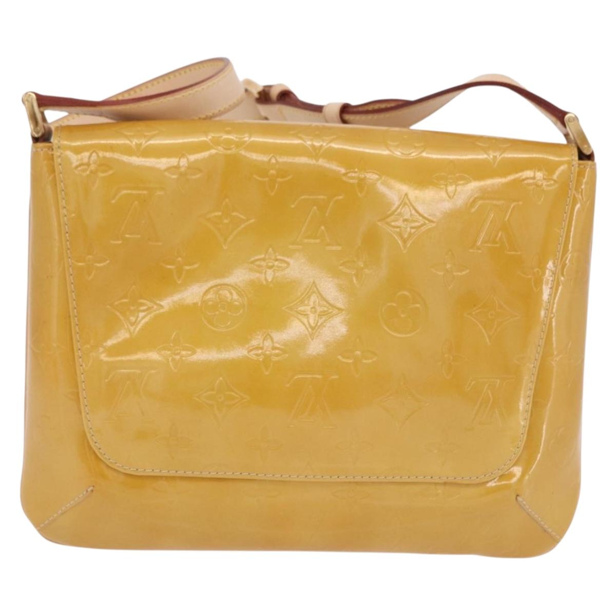 LOUIS VUITTON Monogram Vernis Thompson Street Bag Beige M91301 LV Auth 206229A