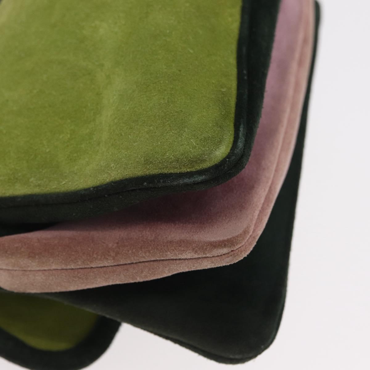 Miu Miu Shoulder Bag Suede Green Auth 206238A