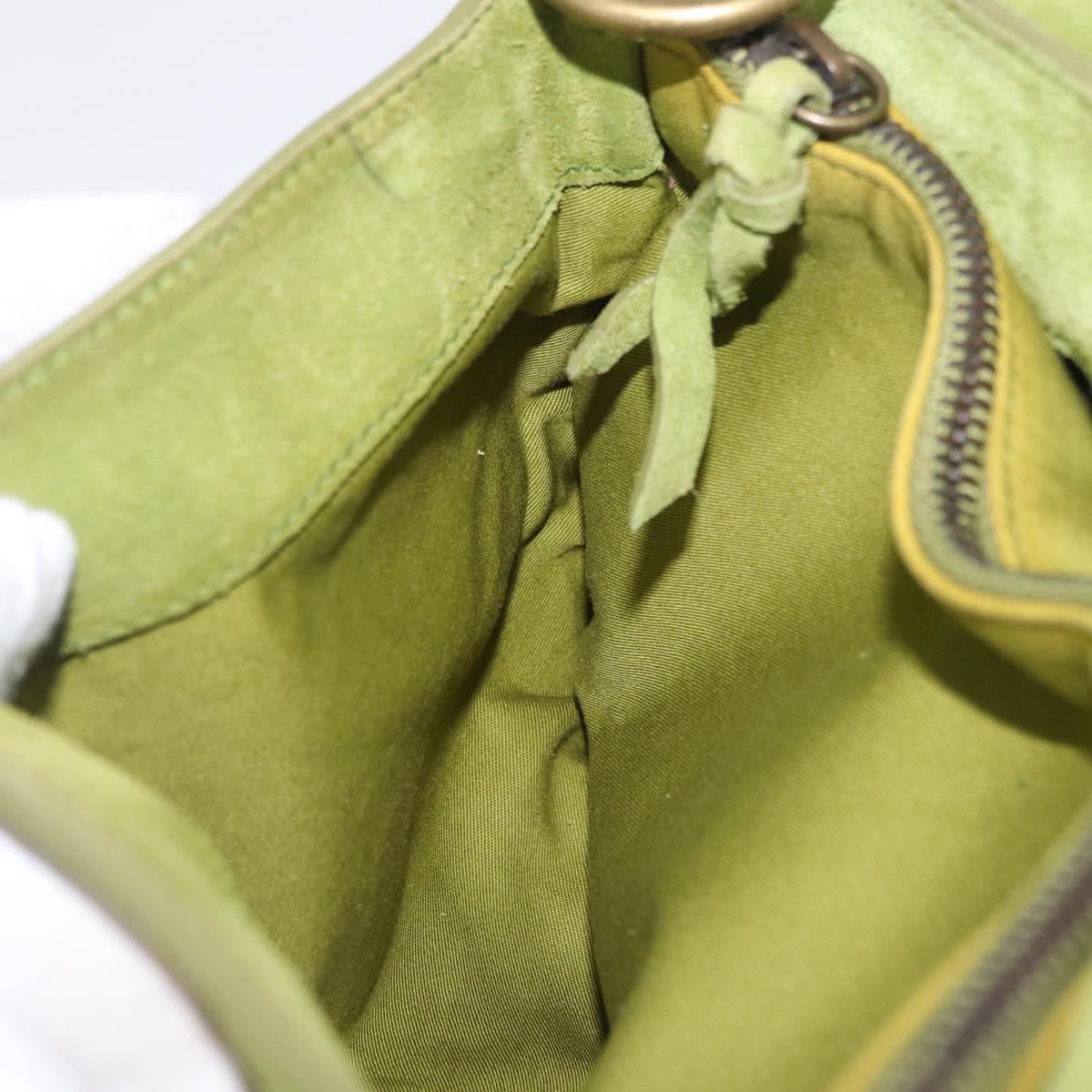 Miu Miu Shoulder Bag Suede Green Auth 206238A