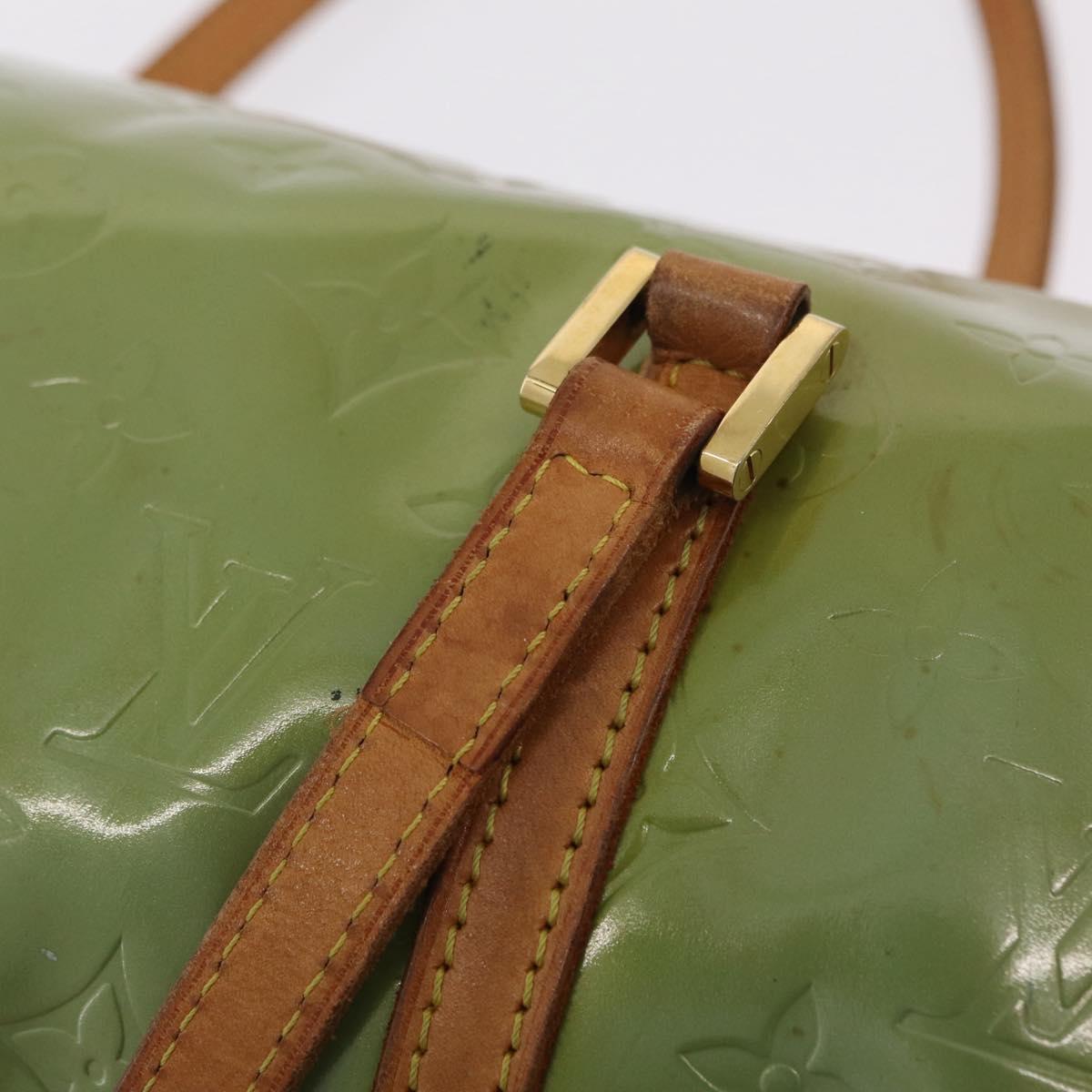 LOUIS VUITTON Monogram Vernis Bedford Hand Bag Baby Blue M91007 LV Auth 206254