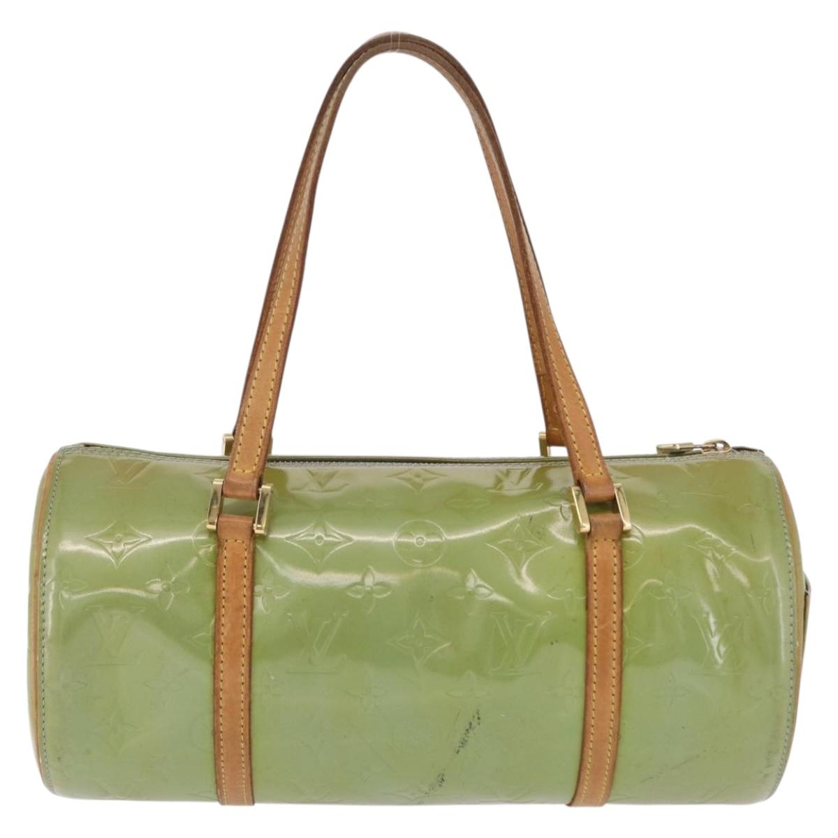 LOUIS VUITTON Monogram Vernis Bedford Hand Bag Baby Blue M91007 LV Auth 206254
