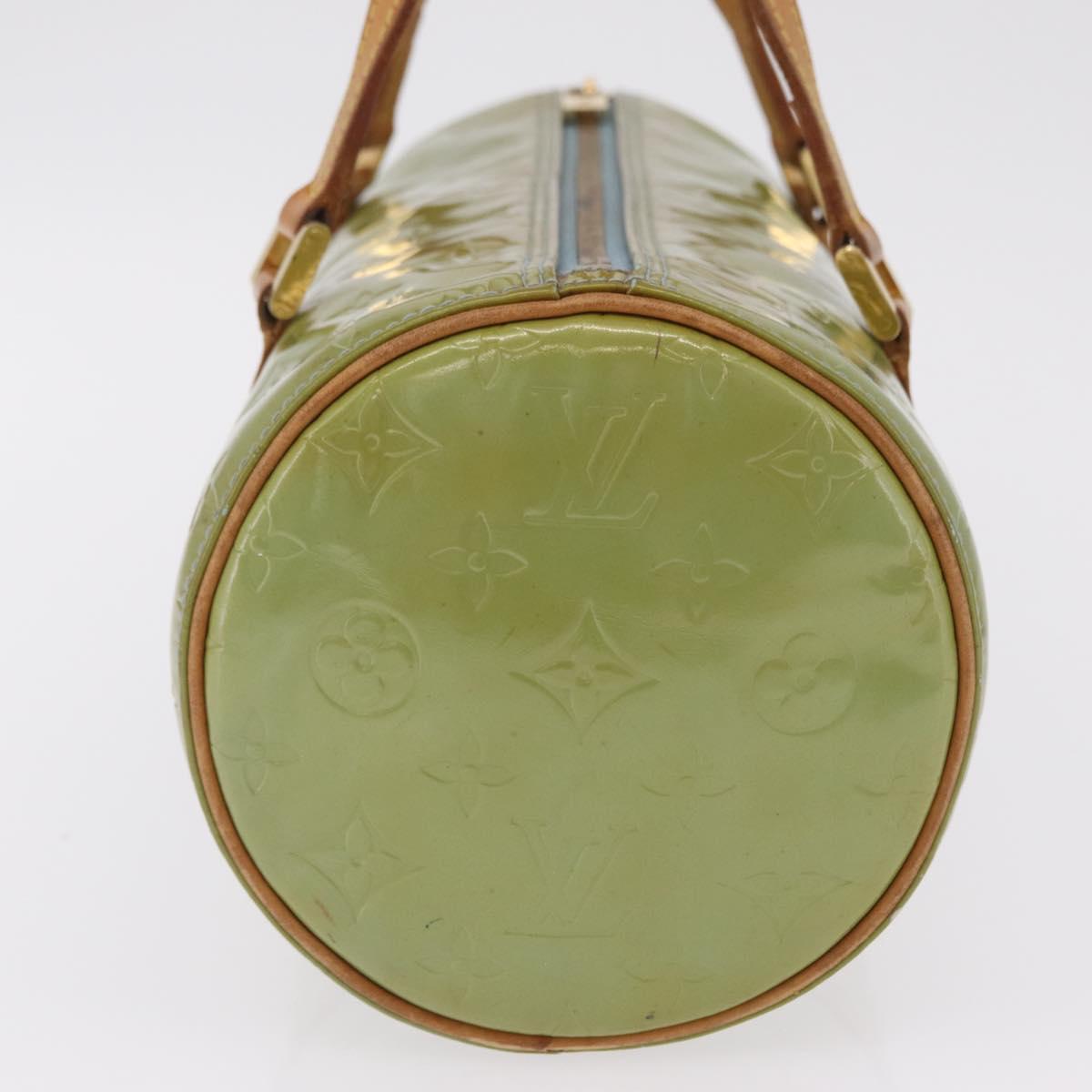 LOUIS VUITTON Monogram Vernis Bedford Hand Bag Baby Blue M91007 LV Auth 206254