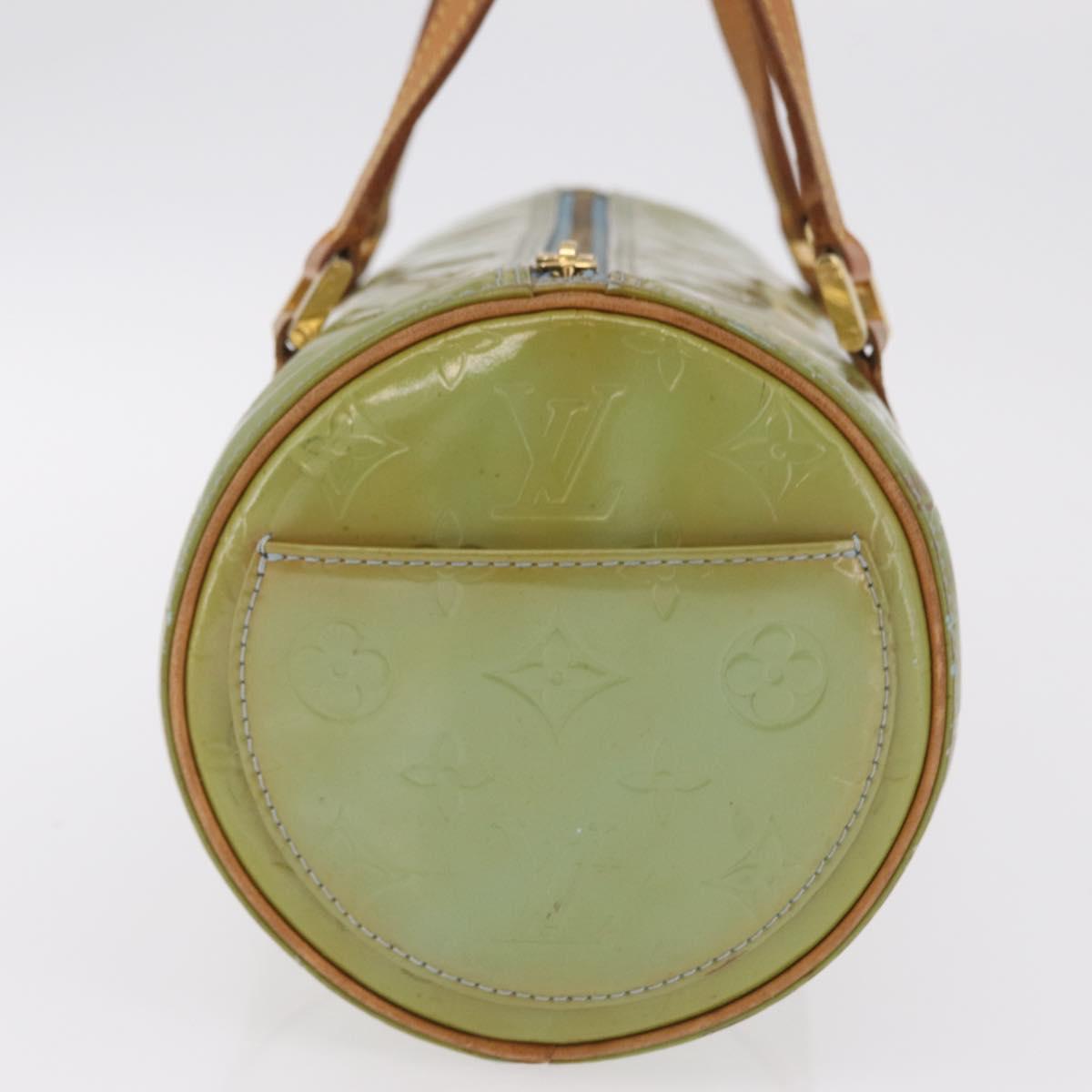 LOUIS VUITTON Monogram Vernis Bedford Hand Bag Baby Blue M91007 LV Auth 206254