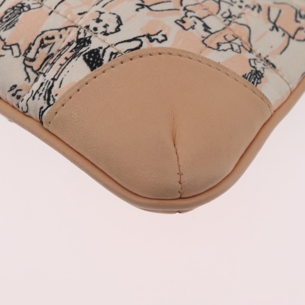 CHANEL Choco Bar Chain Shoulder Bag Silk Pink Gold CC Auth 206258SAM