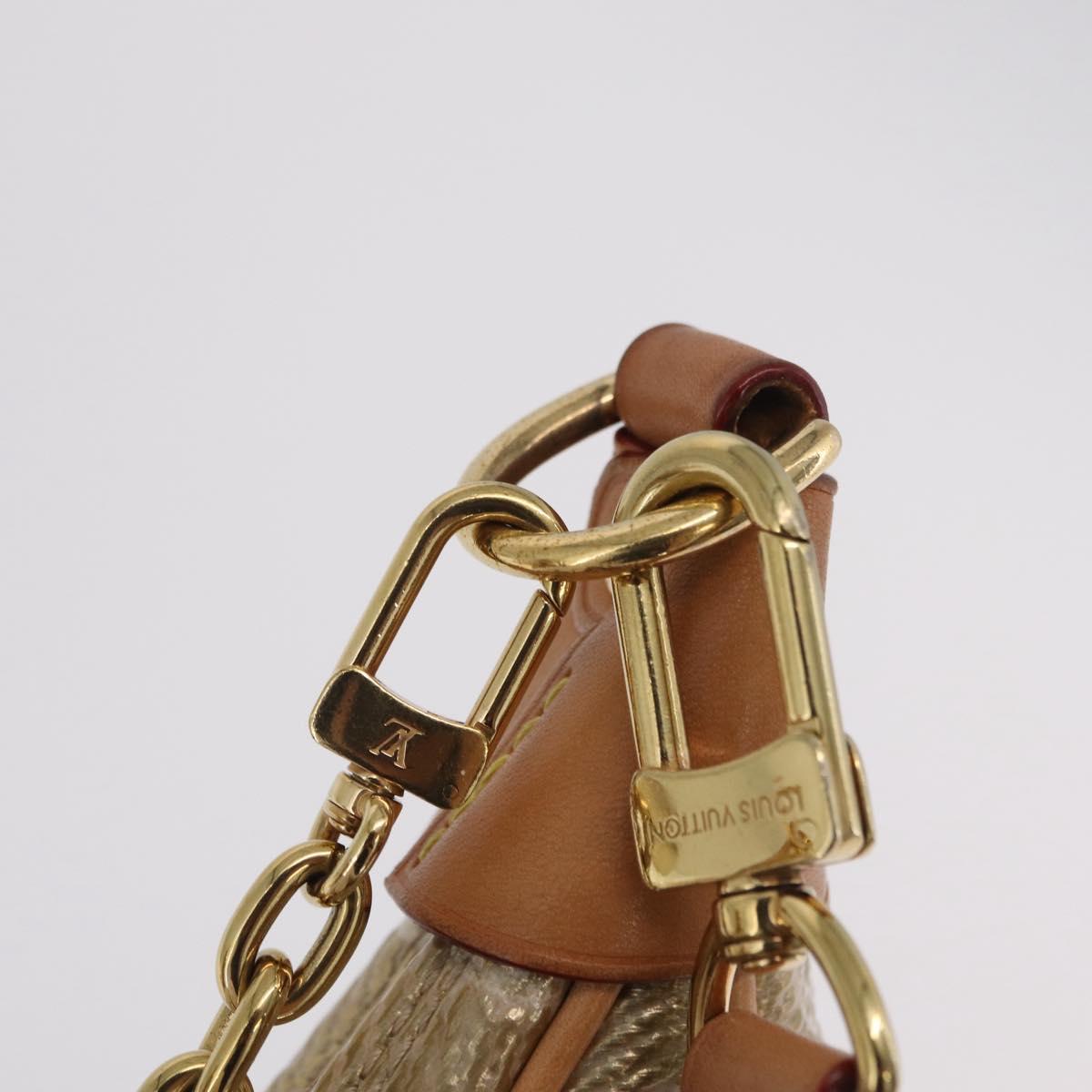 LOUIS VUITTON Monogram Laminated Jacquard Loop Bag Gold M22928 LV Auth 206273SAM