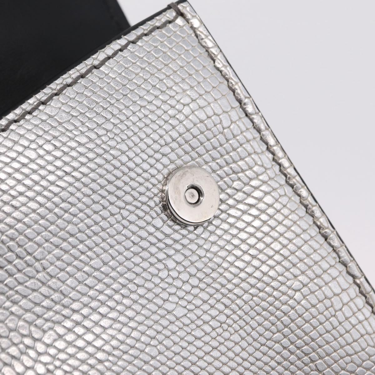 Miu Miu Shoulder Bag Leather Silver Auth 206274M